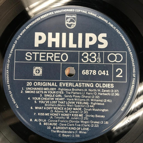 Various ‎–20 Original Everlasting Oldies | 港膠所Vinyl HK