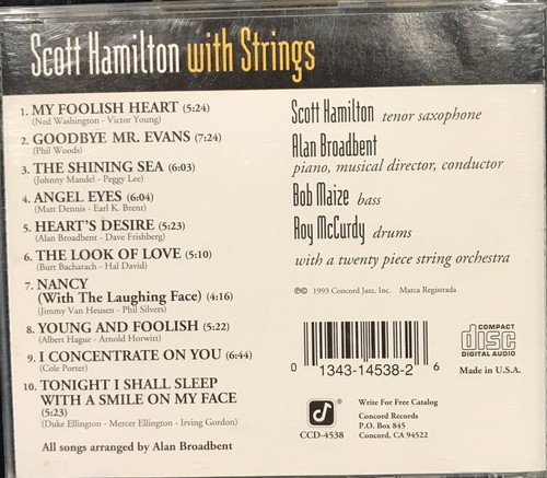 Scott Hamilton ‎– With Strings | cdhkonline.com