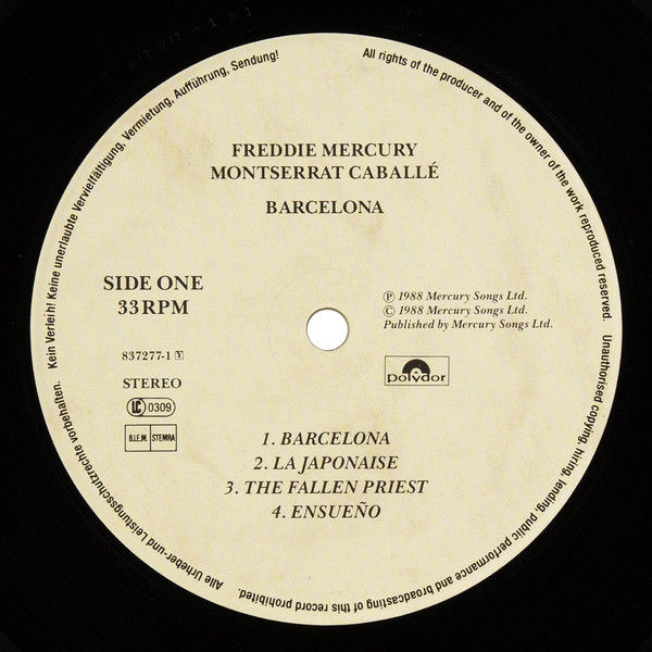 縮圖：Freddie Mercury & Montserrat Caballé ‎– Barcelona