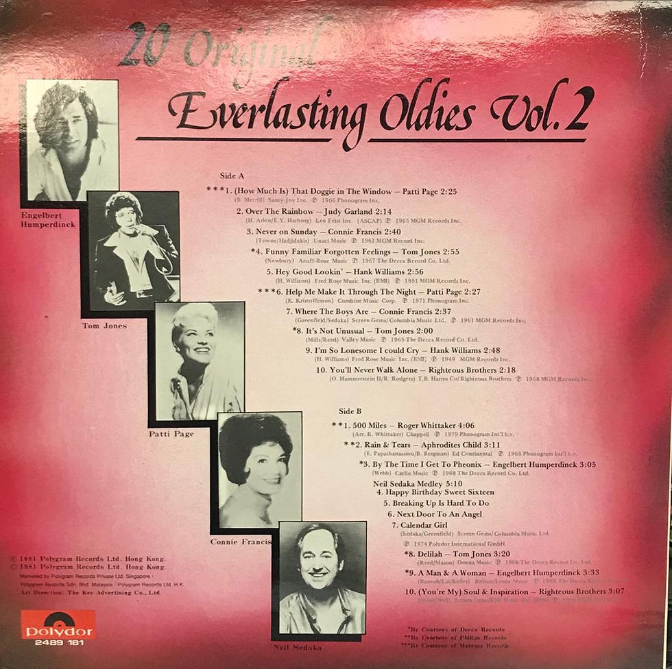 20 original Everlasting Oldies　レコード　LP 20 original Everlasting Oldies レコード LP 20 original