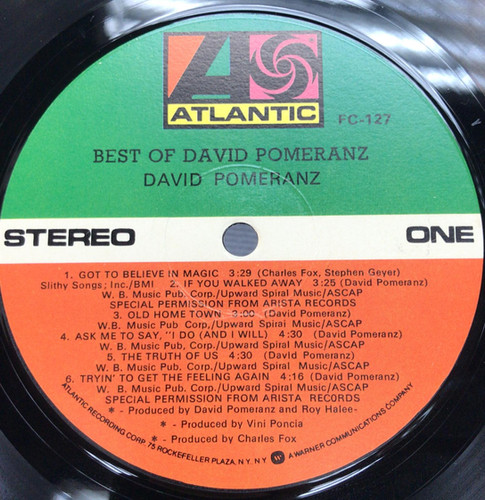 洋楽 David Pomeranz Best of David Pomeranz cd David Pomeranz – Best Of David Pomeranz – Vinyl (LP, Compilation