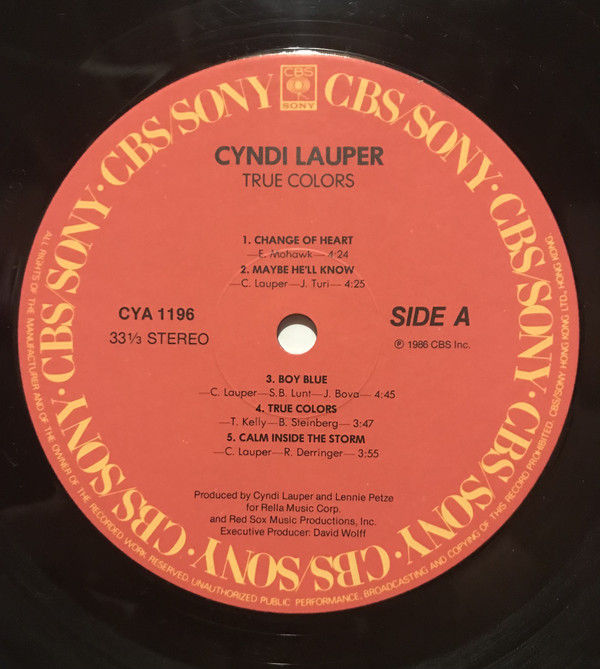 縮圖：Cyndi Lauper – True Colors
