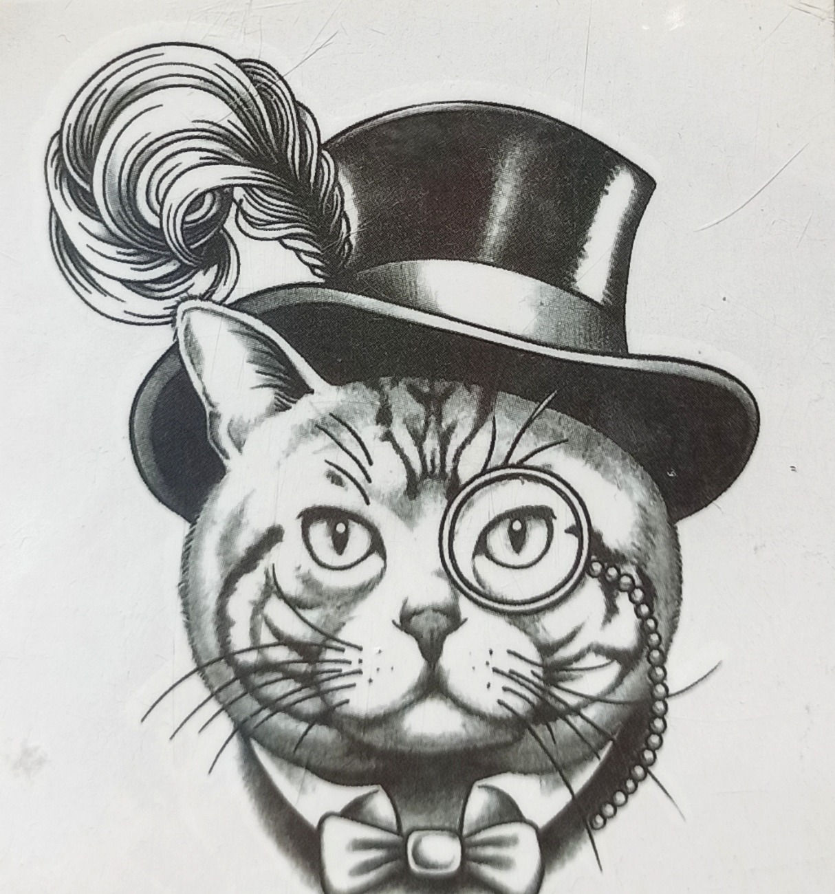 Tatuagem temporária Gatinho cartola