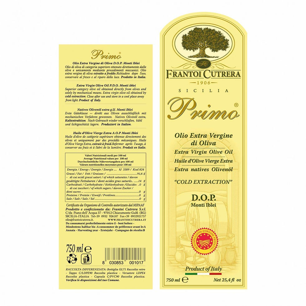 Miniaturbild: "Primo" Olivenöl Olio Extra Vergine di Oliva DOP Monte Iblei