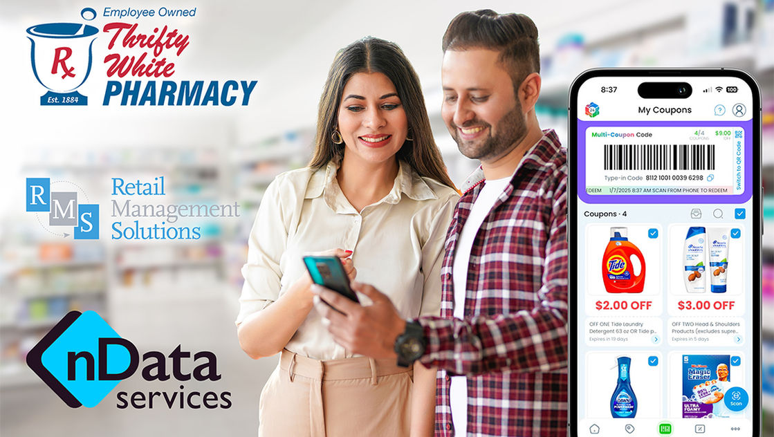 Thrifty White Pharmacy, nData Services, and Retail Management Solutions Enable AI (8112) Universal Digital Coupon Acceptance Across All Thrifty White Health Locations