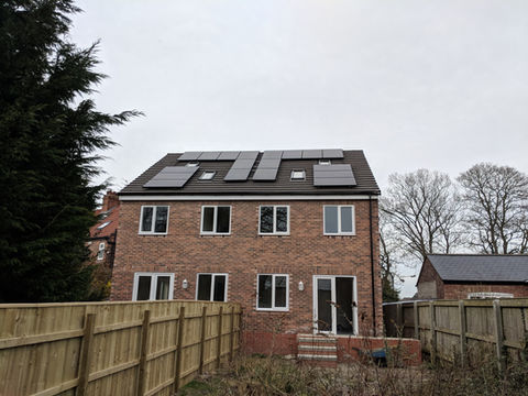 Semi-detached house with solar pv system fitted.