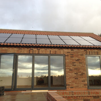 Solar PV system on a new build property.