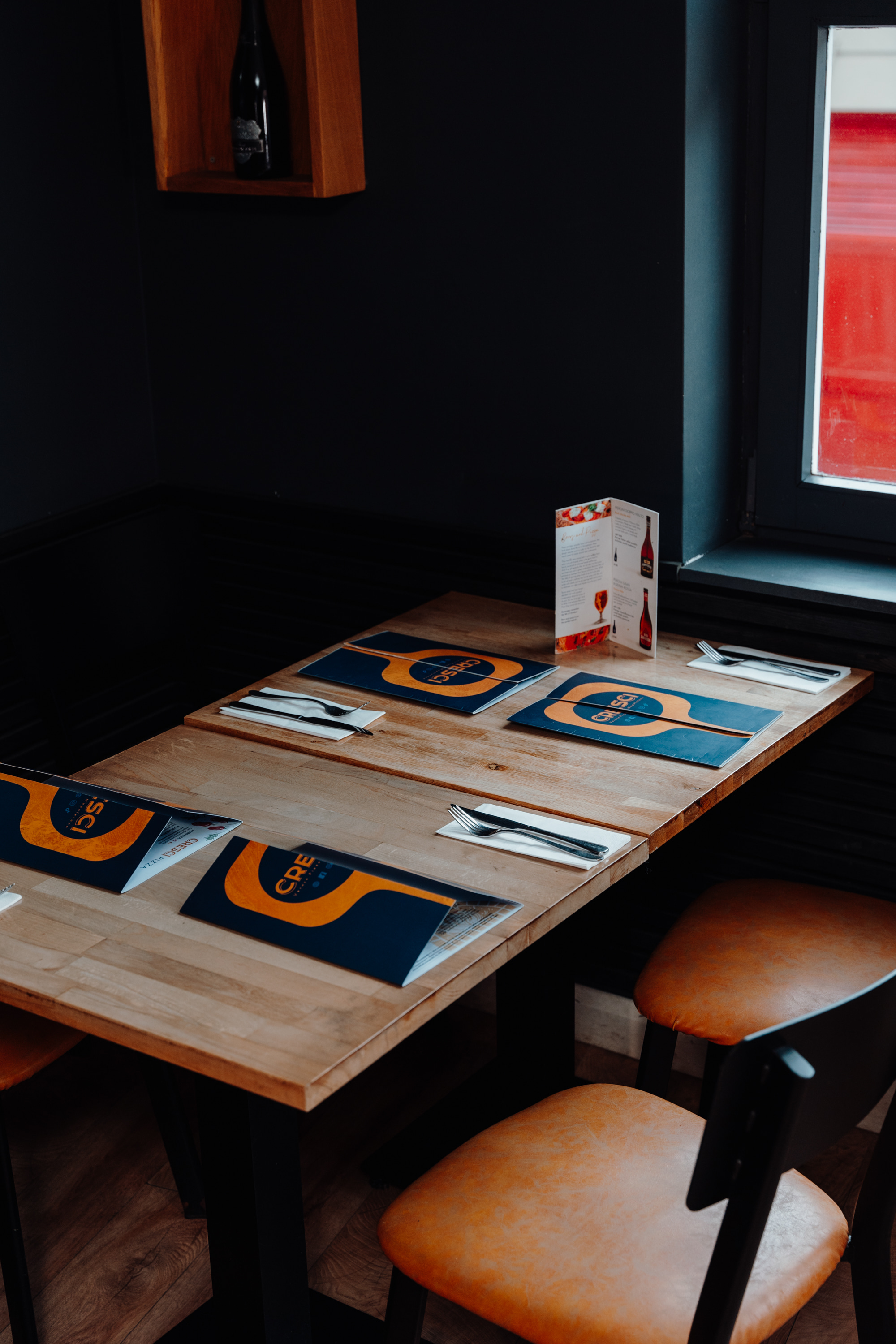 Table set at Italian pizzeria York – pizza near me and food near me