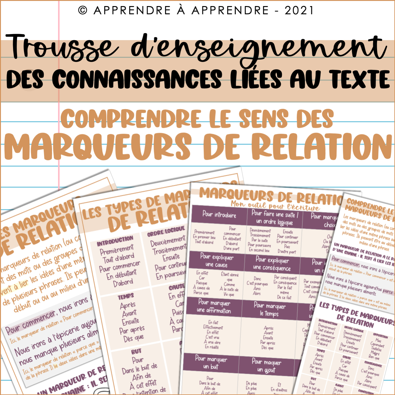 Comprendre le sens des marqueurs de relation