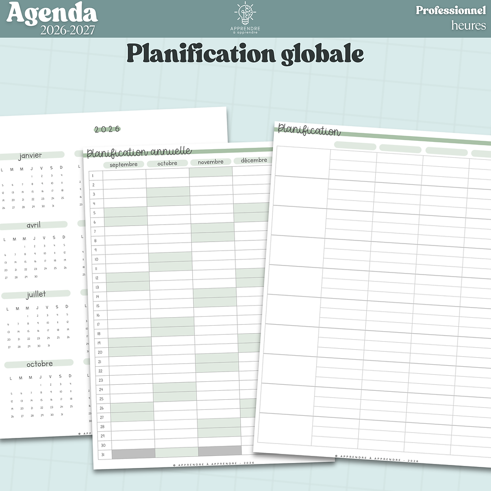 Miniature : Agenda 2026-2027 / Professionnel heures (PDF)