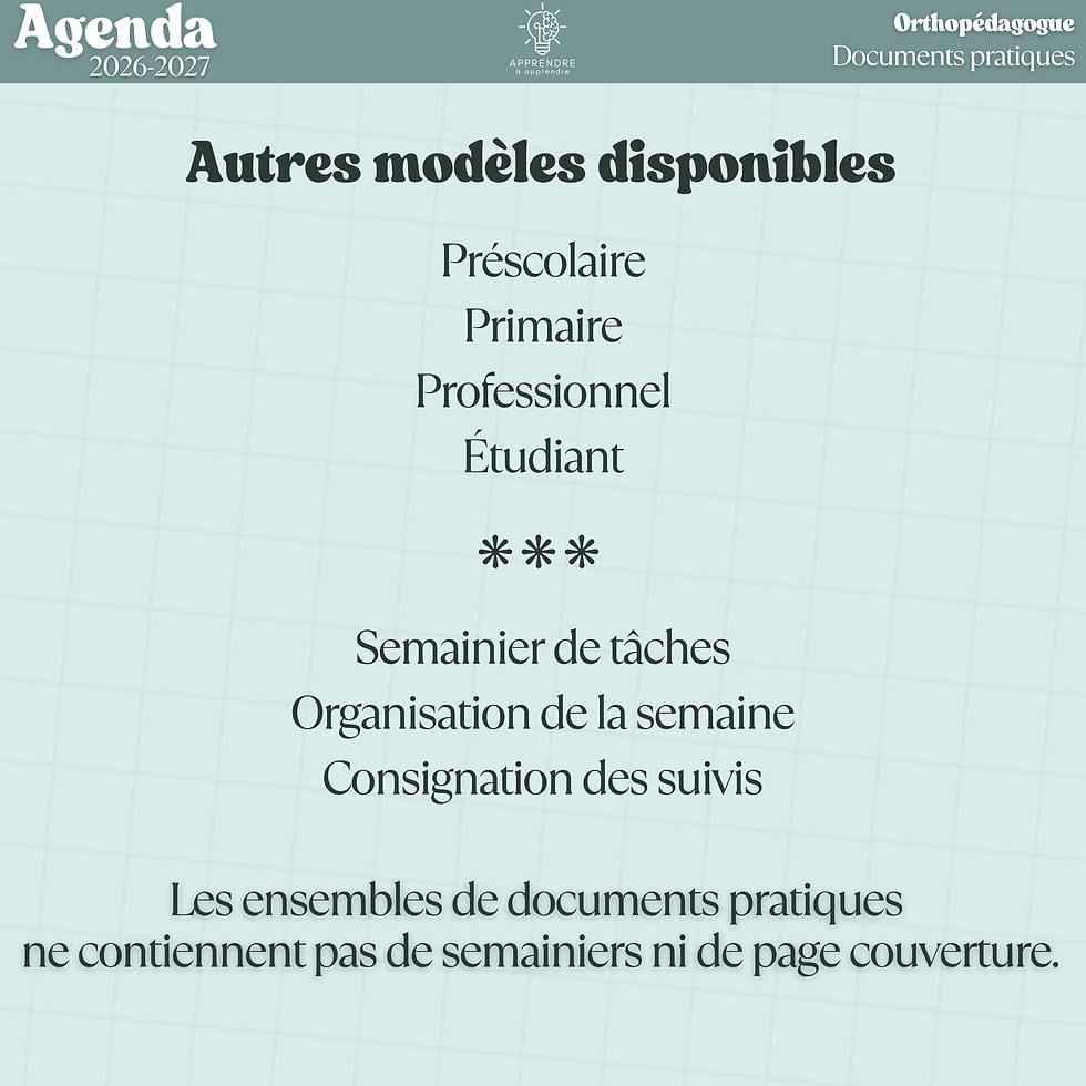 Miniature : Documents pratiques 2026-2027 / Orthopédagogue (PDF)