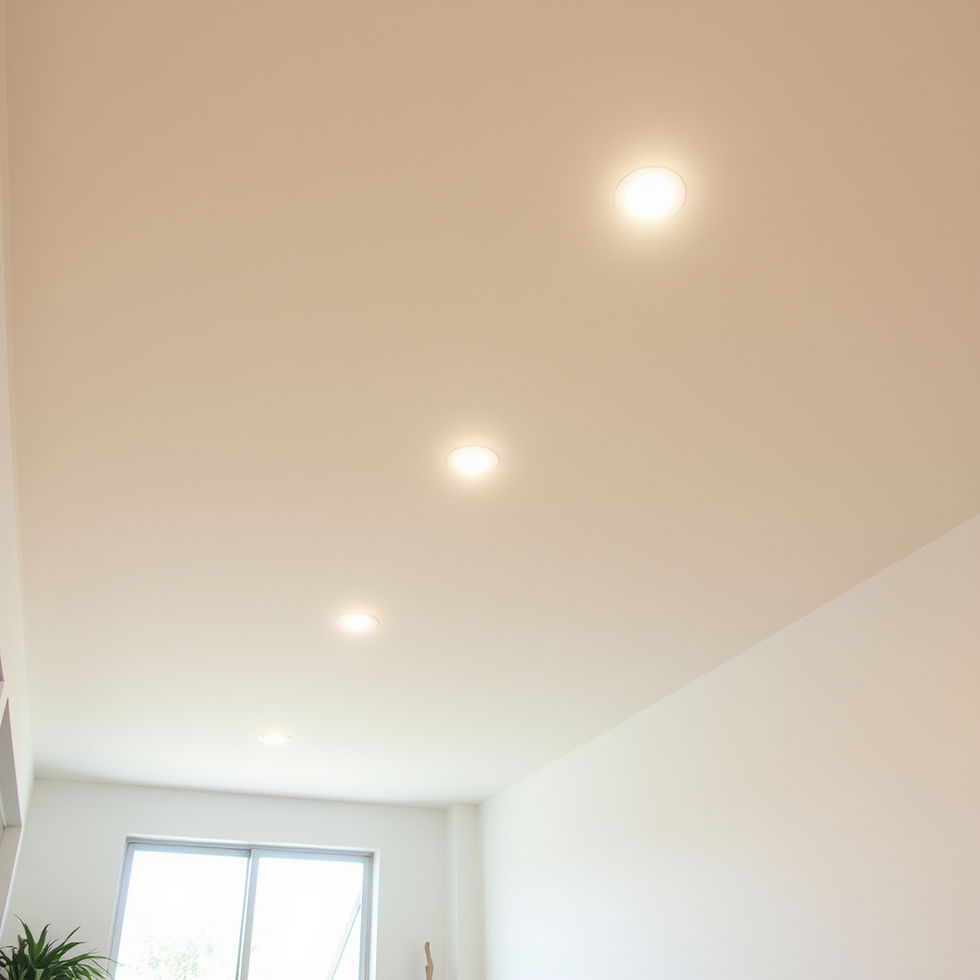 recess lighting installed on a high ceiling