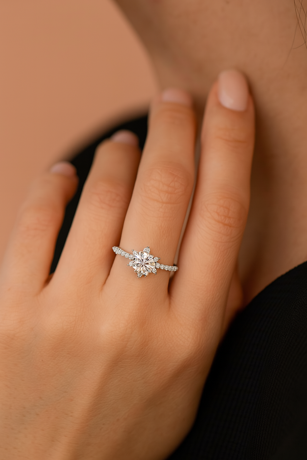 Diamond Silver ring for women