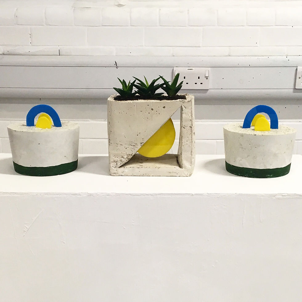 Concrete and Acrylic Planters
