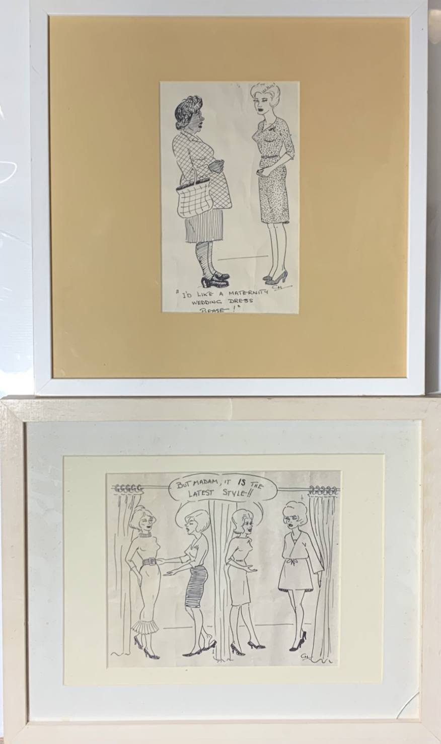 Thumbnail: #115 Seven Individually Framed Cartoons