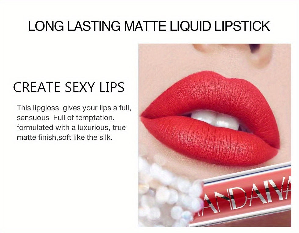 Thumbnail: 6pcs Liquid Lipstick Set, Smudge Proof Non Sticky Lip Gloss Set