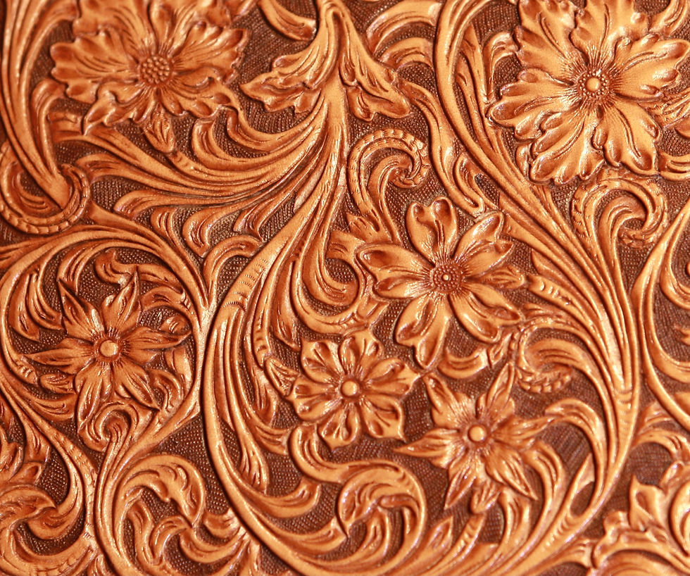 Hand-carved leather