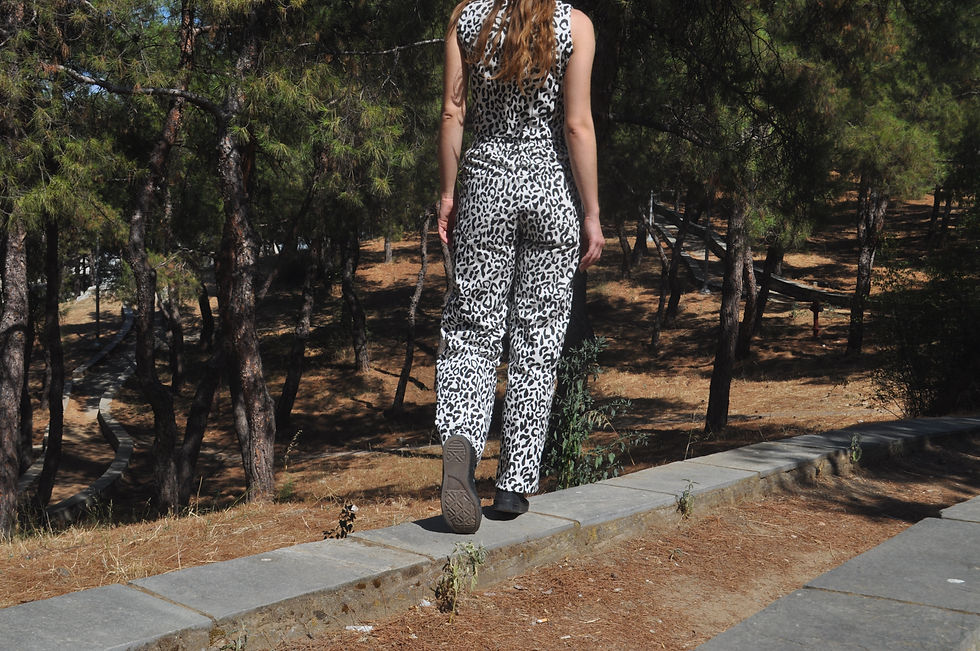 Thumbnail: Leopard long straight-leg pants