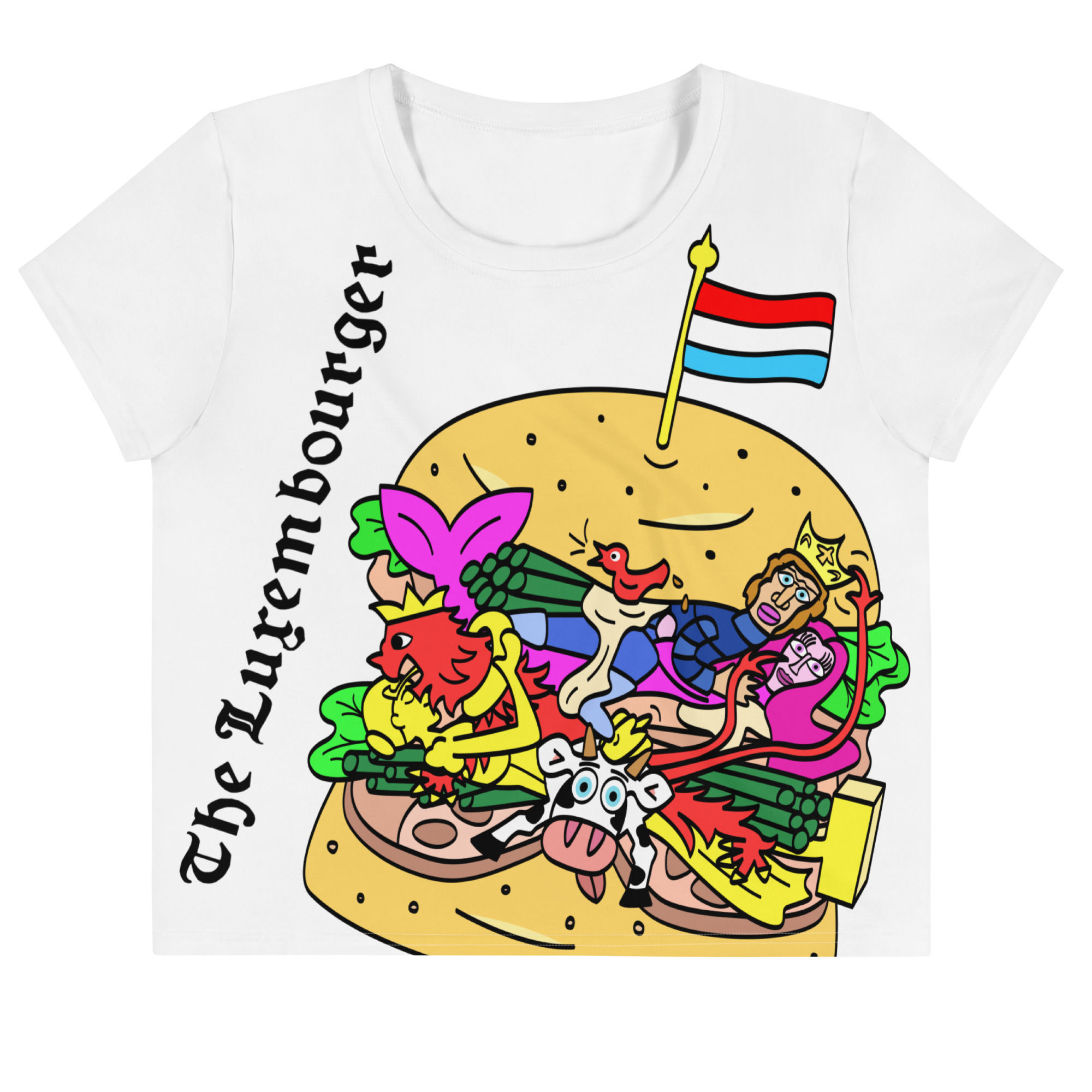 THE LUXEMBOURGER by Kalie - All-Over Print Crop Tee