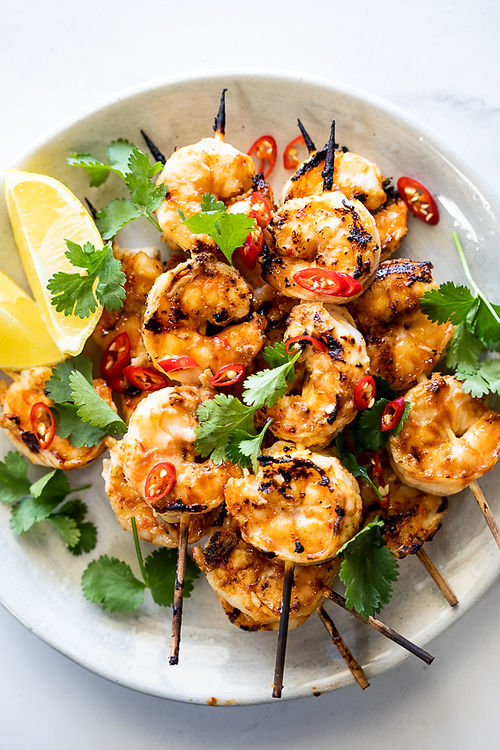 Gone Fishin (6 or less) Crab balls  Shrimp Skewers and  Sea scallops
