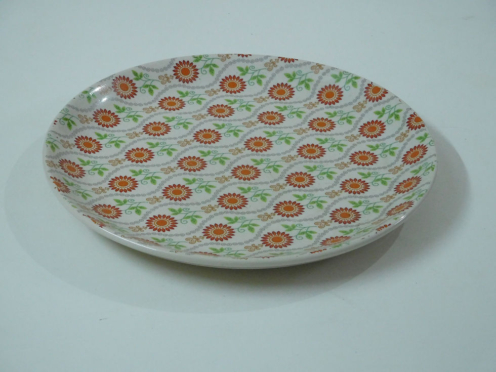 Handmade 10" Dinner Plate Flower Design