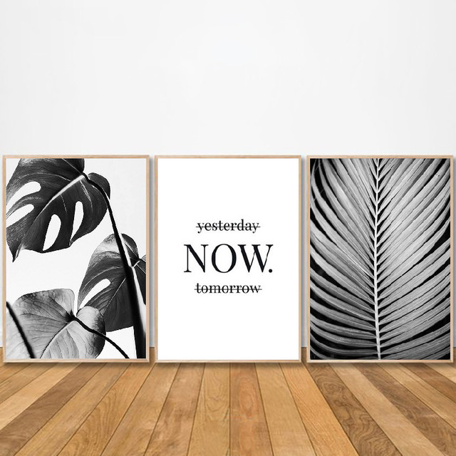 Minimalist Black-and-White Botanical Wall Art