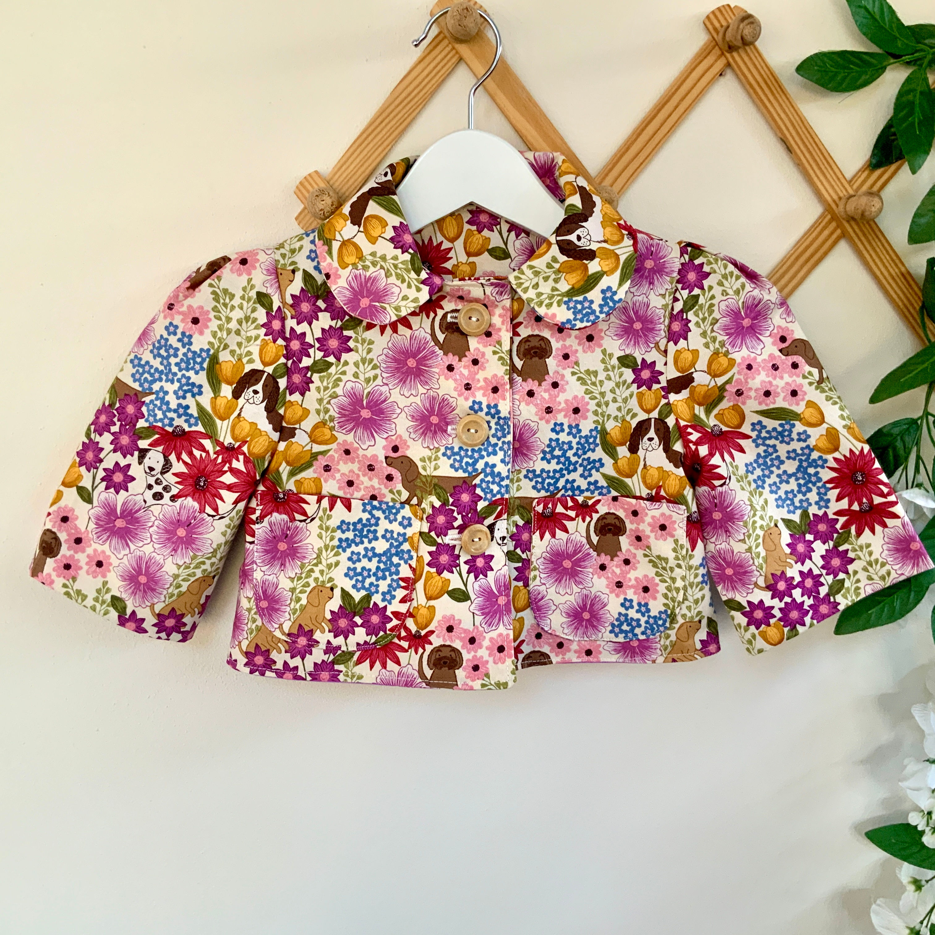 Girls Box Style Jacket | Peter Pan Collar | Patch Pockets