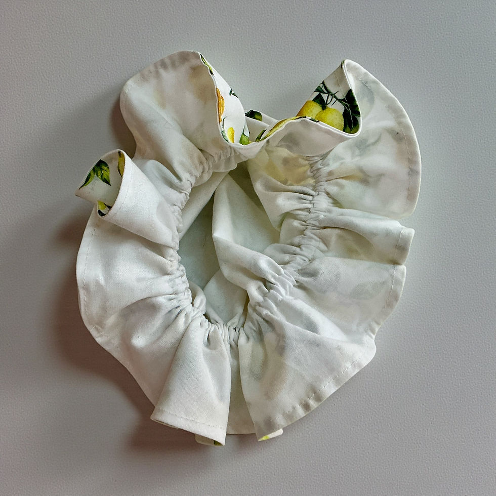 Thumbnail: Lemon Print Victorian Style Mop Bonnet