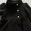 Thumbnail: Girls Black Hi Low Hem Winter Coat fully lined with gold and pearl effect buttons