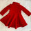 Thumbnail: Girls Bright Red Duchess Style Coat, fully lined with mandarin style collar and four gold effect and faux pearl buttons