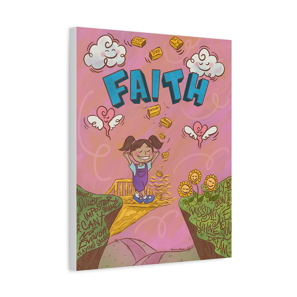 Thumbnail: 'Faith' Matte Canvas - Vibrant Wall Art for Positivity