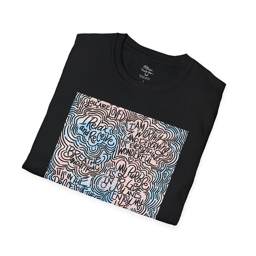 Thumbnail: "Guided by Grace" Unisex Softstyle T-Shirt - Motivational Quotes Design