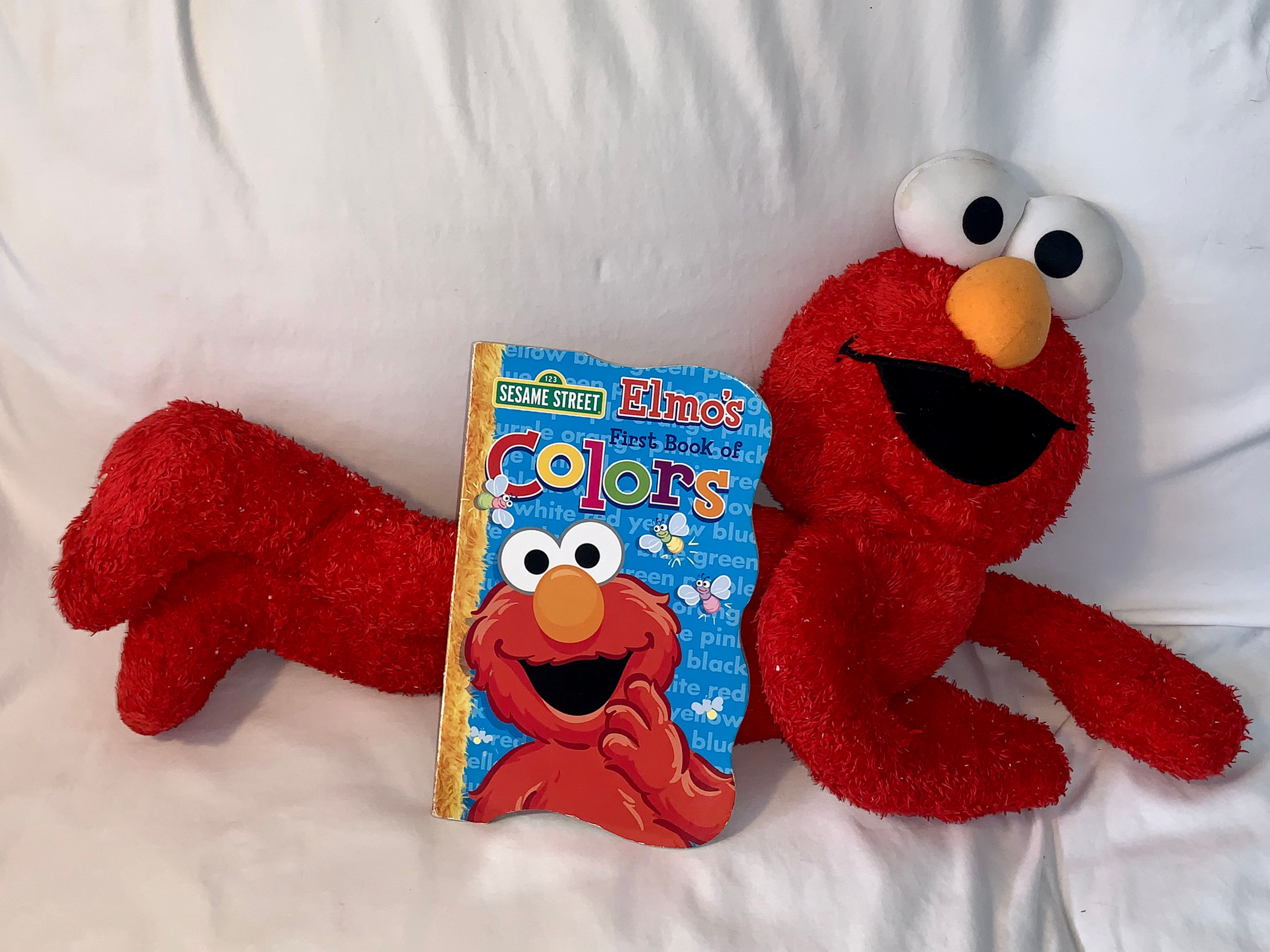 Elmo's First Book of Colors with large plush Elmo