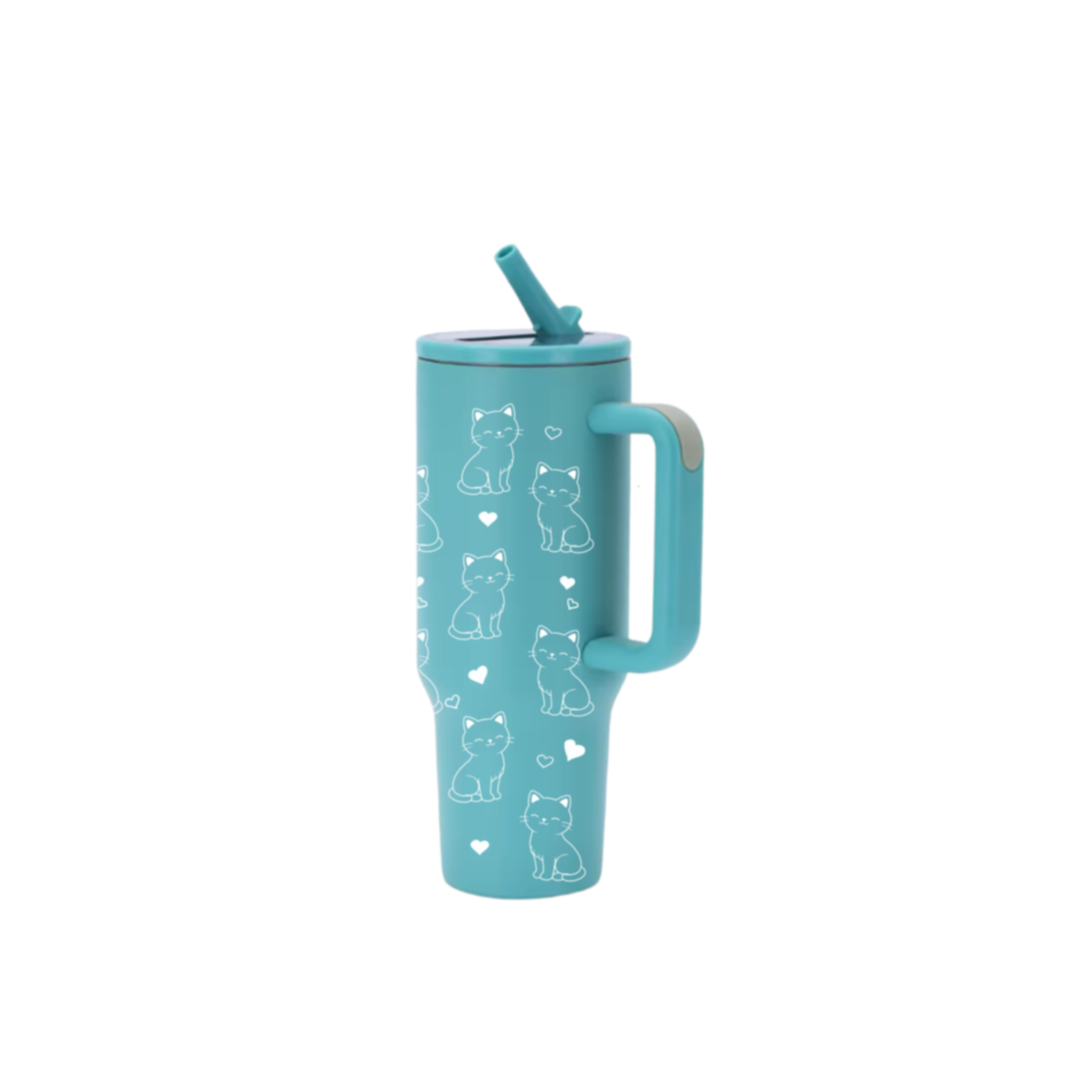 Cats & Mini Hearts Pattern Tumbler