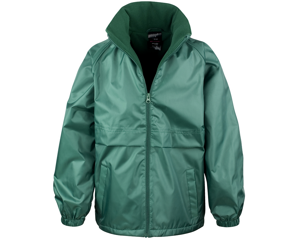 Thumbnail: Junior shower proof rain jacket football wet weather print sponsor