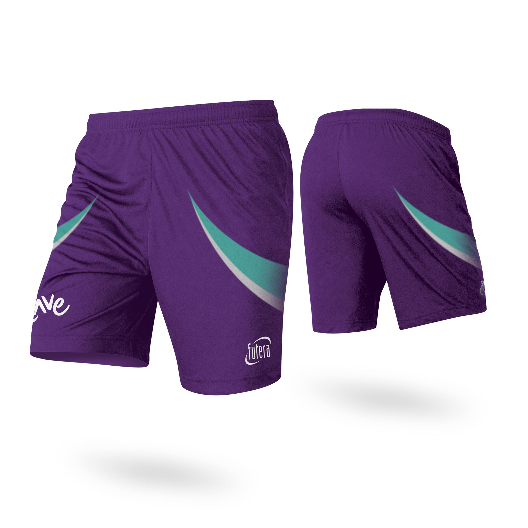 TEAM BRAVE PURPLE MATCH SHORTS - ADULT