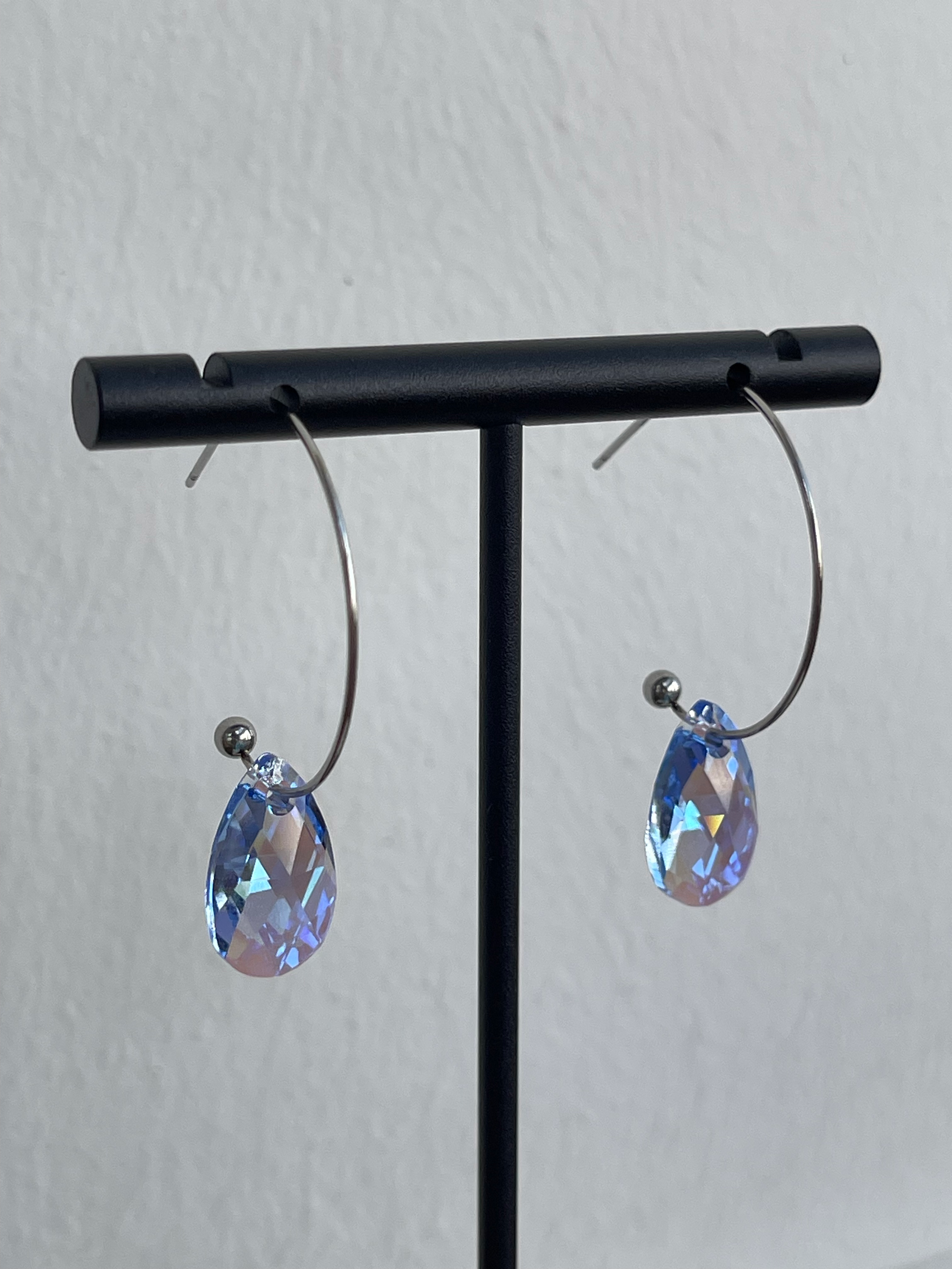 Iridescent Pear-Shaped Earrings