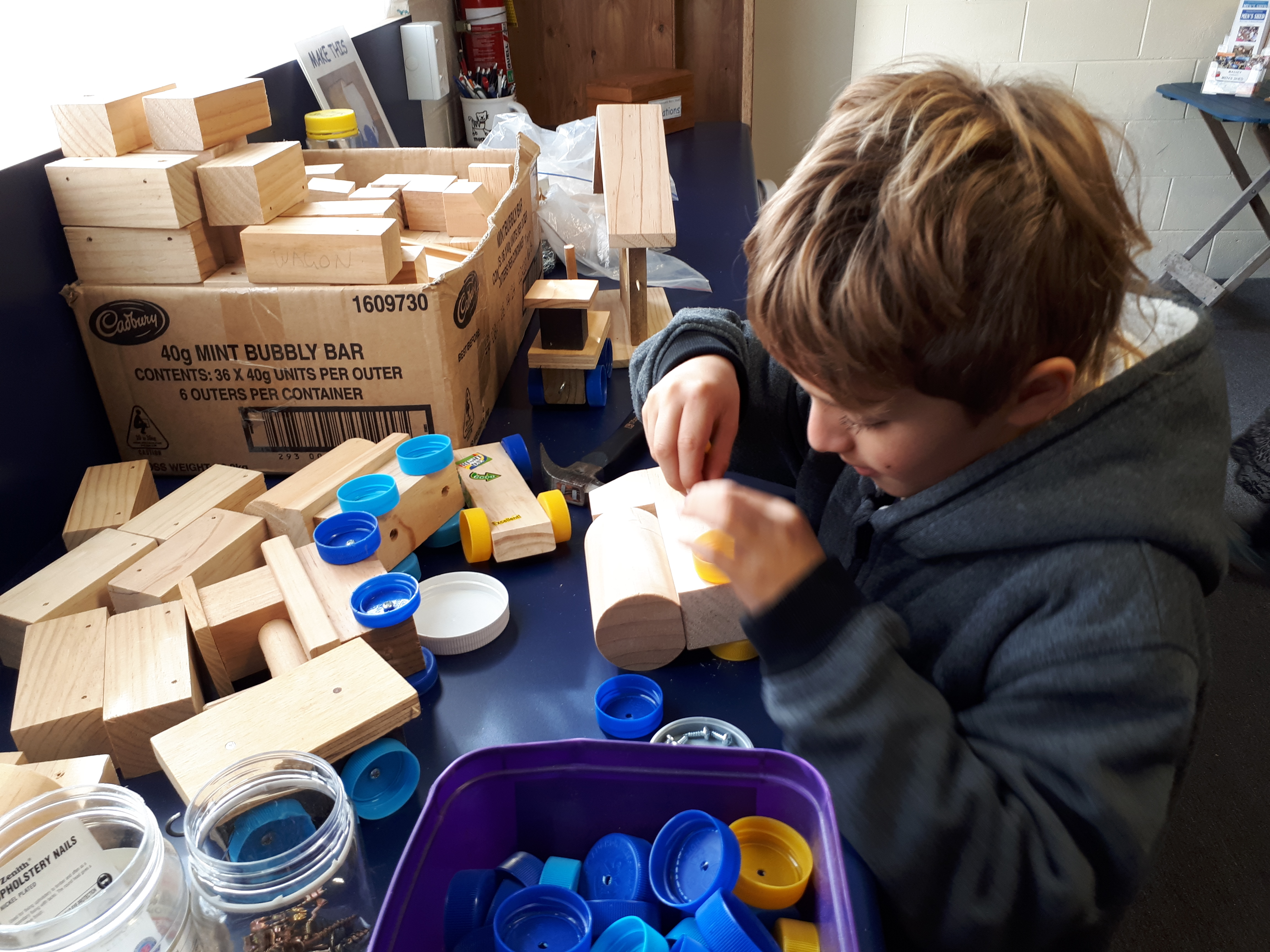 making toy trucks