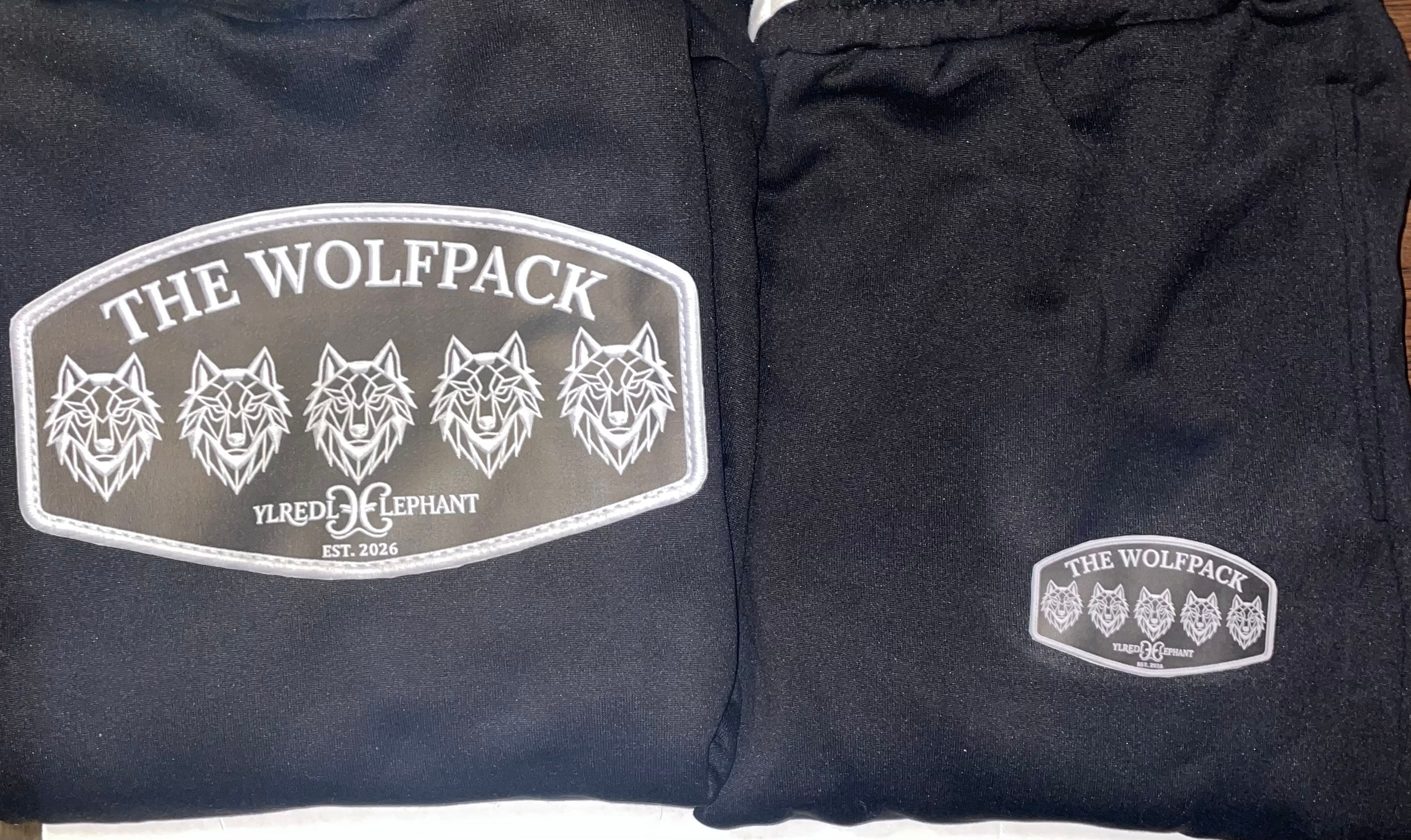 ELDERLY ELEPHANT BLACK WOLF PACK SWEATSUIT