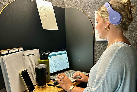 deep focus during a productive work session