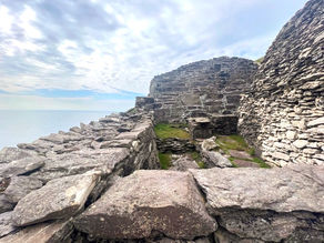 "Scaling the most fantastic, impossible rock in the world" - off the Irish coast on Skellig Michael!