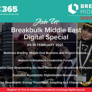 Breakbulk Middle East to kick off virtually tomorrow