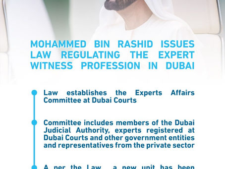 Mohammed bin Rashid issues law regulating the expert witness profession in Dubai
