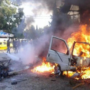 انفجار سيارة قرب قاعدة روسية في سوريا