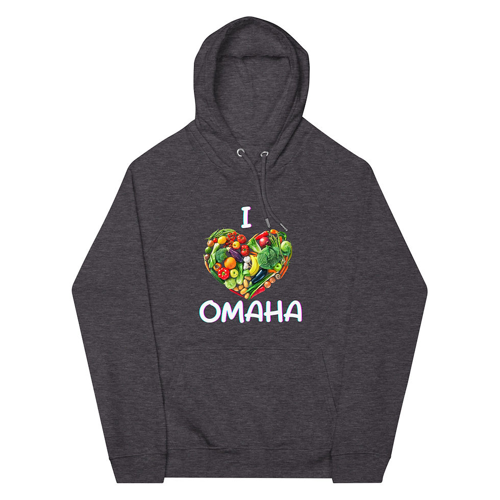 Thumbnail: Plant Based Omaha Unisex Eco Raglan Hoodie