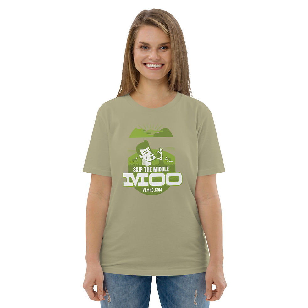 Thumbnail: Skip the Middle Moo Vitality Lifestyle Unisex organic cotton t-shirt
