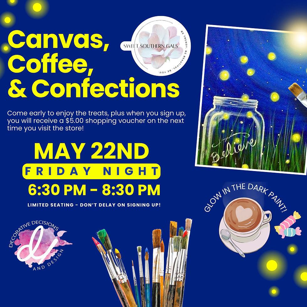 Canvas, Coffee & Confections!