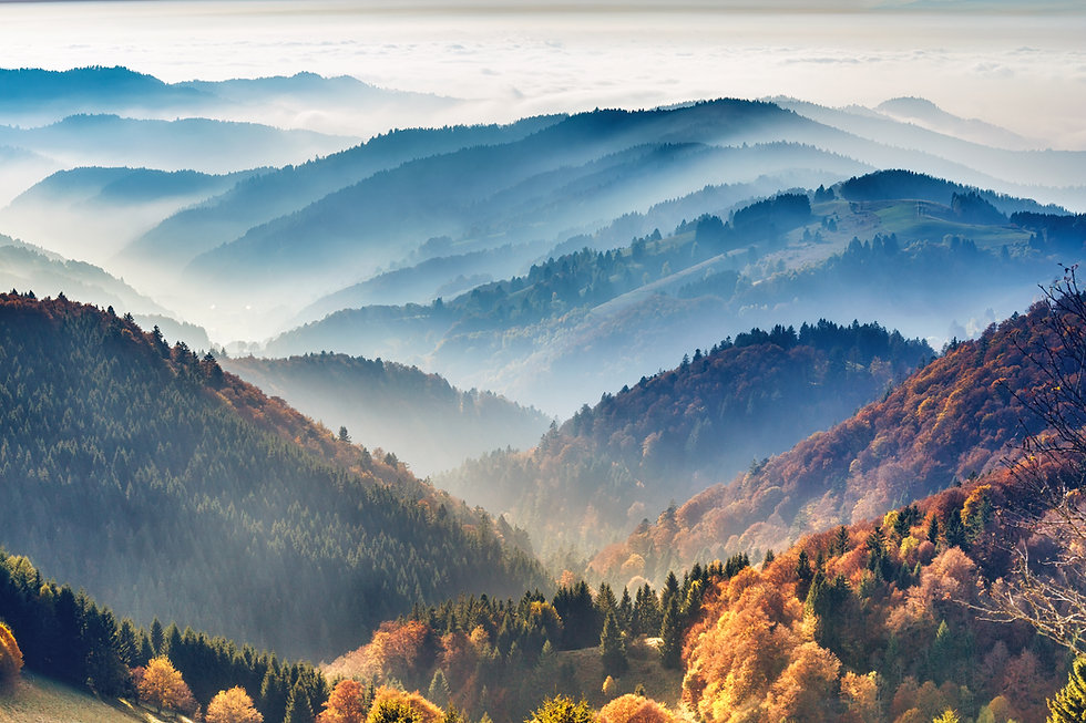 Scenic mountain landscape. View on the B