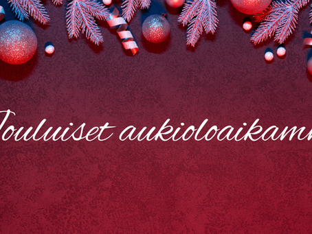 Jouluiset aukioloaikamme