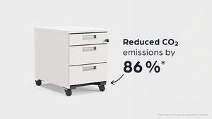 Kinnarps reduced emissions by 86%* through material changes